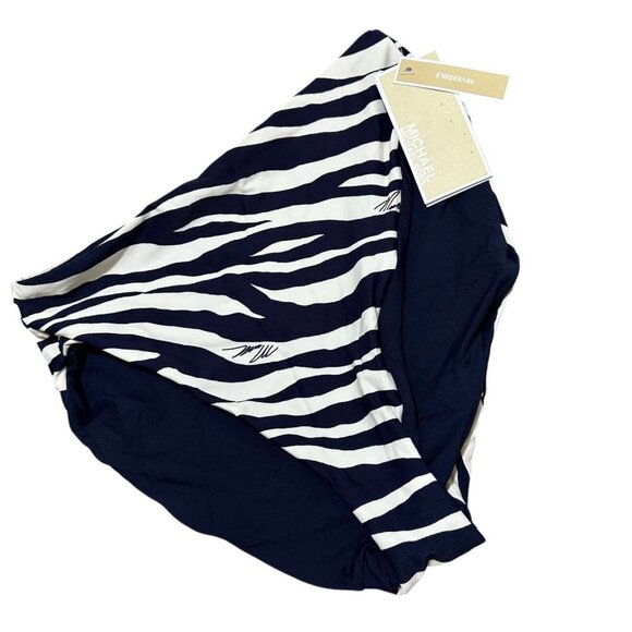 Michael Kors Womens Size S Navy Reversible High-Waist Bikini Swim Bottoms NWT - Picture 4 of 9